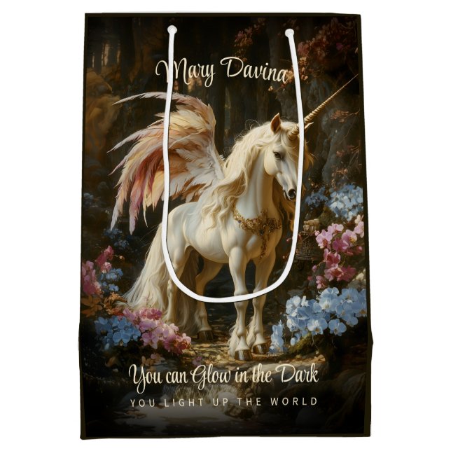 Fairyland Fantasy Forest Unicorn Fairy Medium Gift Bag (Back)