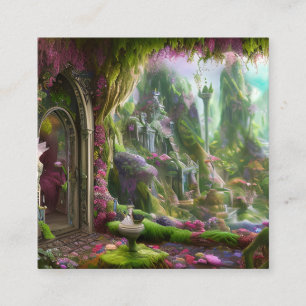 Fairyland Forest Graphic Square Business Card