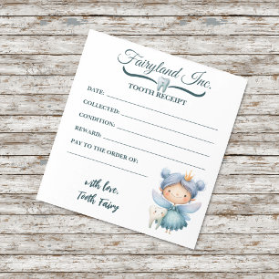 Fairyland Inc. Tooth Fairy Receipt Notepad