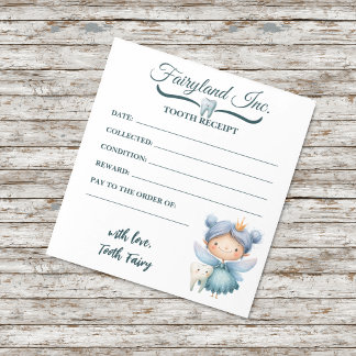 Fairyland Inc. Tooth Fairy Receipt Notepad