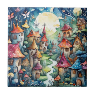 Fairyland magic castle ceramic tile
