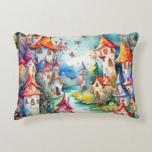 Fairyland magic castle decorative cushion