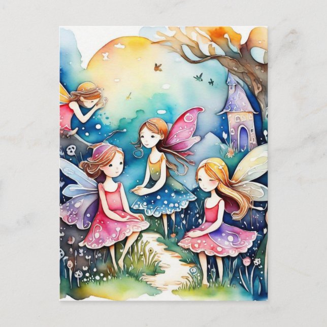 Fairyland magic fairies postcard (Front)