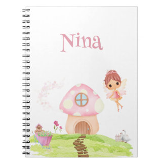Fairyland & Mushroom Garden Enchanted Personalised Notebook