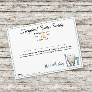 Fairyland Smile Society No Cavities Club
