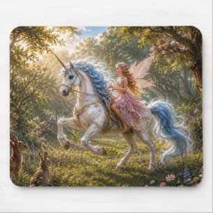 Fairy's Enchanted Unicorn Ride Mouse Pad