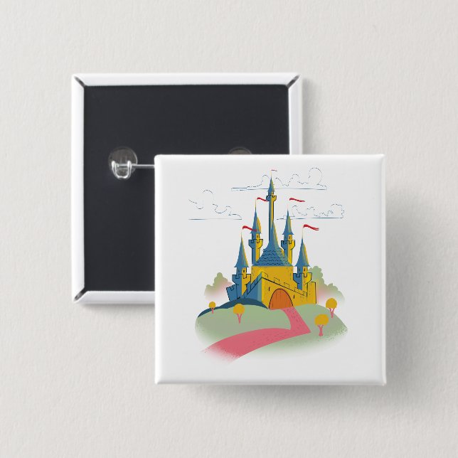 Fairytail Castle 15 Cm Square Badge (Front & Back)