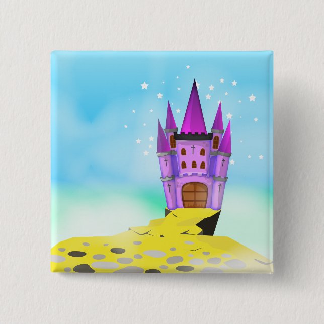 Fairytail Castle 15 Cm Square Badge (Front)
