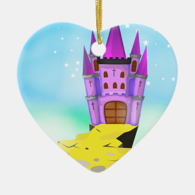 Fairytail Castle cartoon Ceramic Ornament (Front)