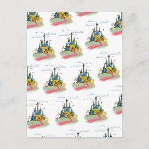 Fairytail castle pattern postcard
