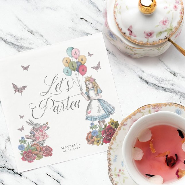 Fairytale Alice in Wonderland Birthday Tea Party Napkin (Creator Uploaded)