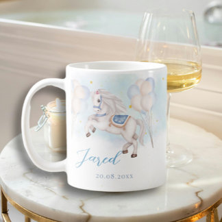 Fairytale baby Pony Blue balloons stars Coffee Mug