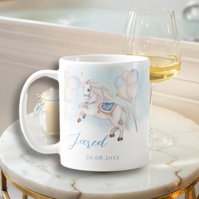 Fairytale baby Pony Blue balloons stars Coffee Mug (Creator Uploaded)