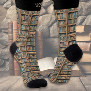 Fairytale Bookshelf Pattern Socks