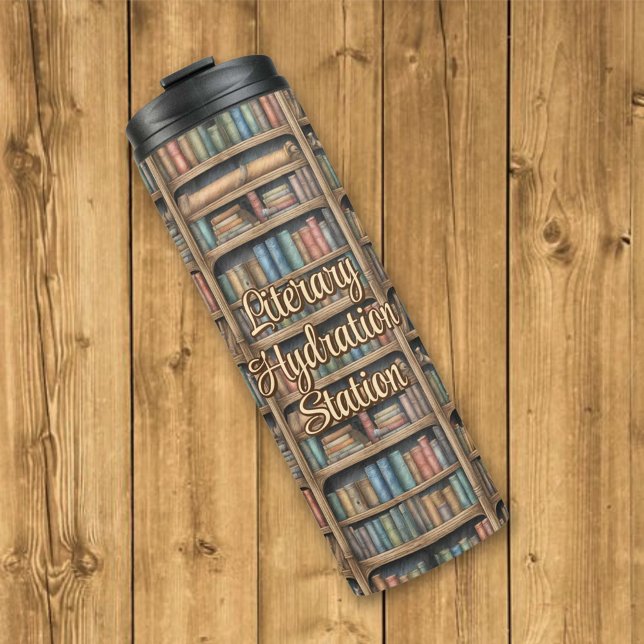 Fairytale Bookshelf Pattern Thermal Tumbler (Creator Uploaded)