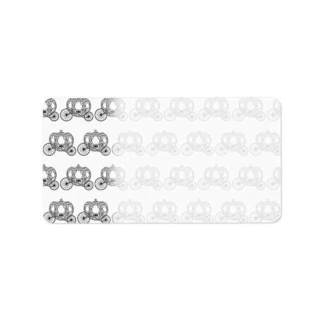 Fairytale Carriage Pattern. Label (Front)