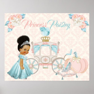 Fairytale Carriage Princess Personalised Nursery Poster