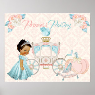 Fairytale Carriage Princess Personalised Nursery Poster