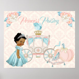 Fairytale Carriage Princess Personalised Nursery Poster