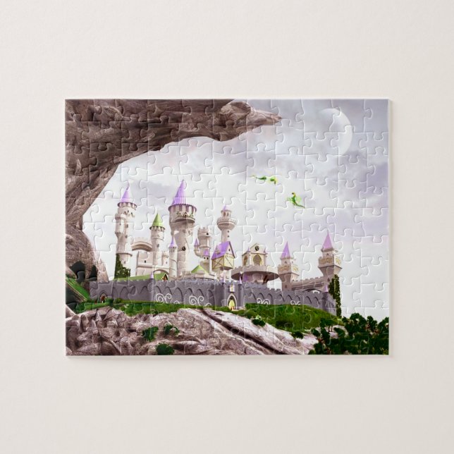 Fairytale Castle And Dragons Jigsaw Puzzle (Horizontal)