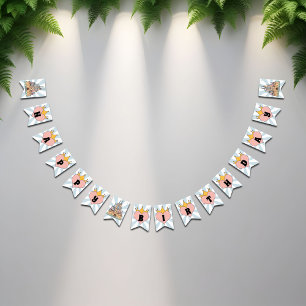 Fairytale Castle and Heart Birthday bunting banner