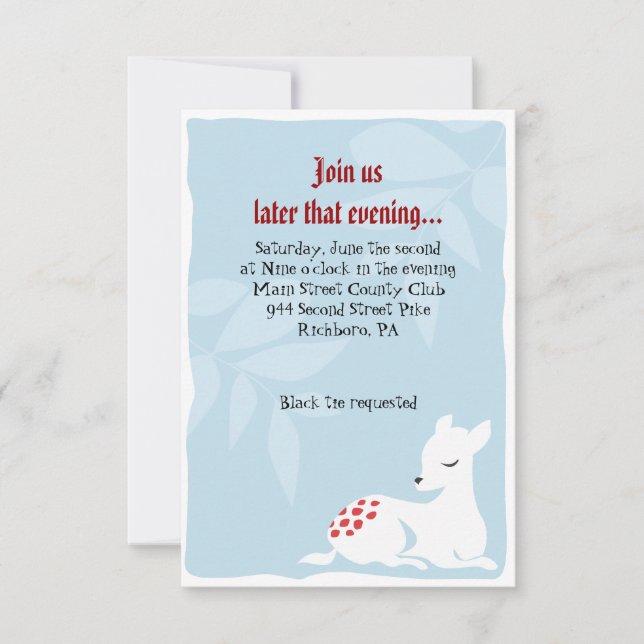 Fairytale Castle Bat Mitzvah Party Card (Front)