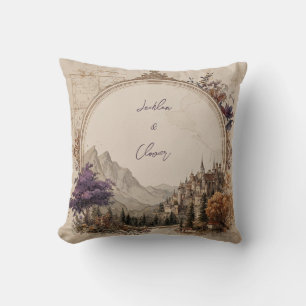 Fairytale Castle Circle Enchanted Wedding  Cushion