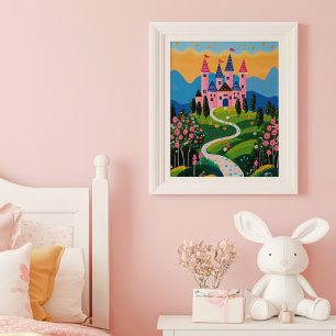 Fairytale Castle Landscape Kids Wall Art