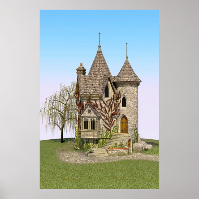 Fairytale Castle Perfect Birthday and Fantasy Gift Poster (Front)