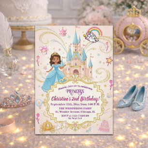 Fairytale Castle Princess 2nd Birthday Party Invitation