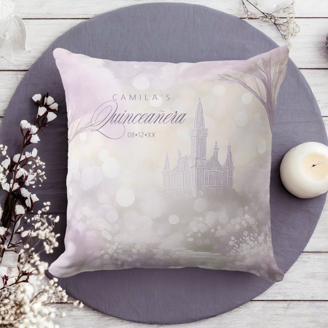Fairytale Castle Quinceanera Lavender ID1030 Cushion (Creator Uploaded)