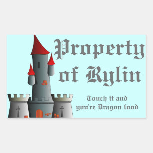 Fairytale Castle Rectangular Sticker