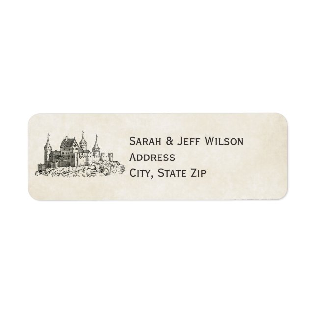 Fairytale Castle Return Address Labels (Front)