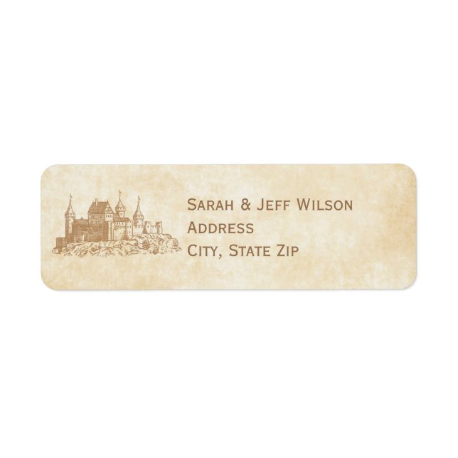 Fairytale Castle Return Address Labels (Front)