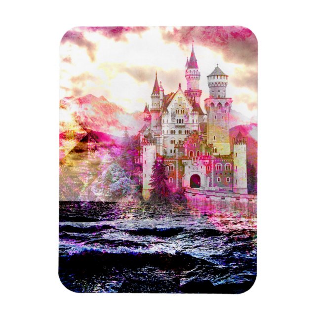 Fairytale Castle Sunrise Magnet (Vertical)
