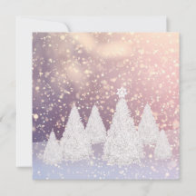 Fairytale Christmas Trees Snowy Scenery