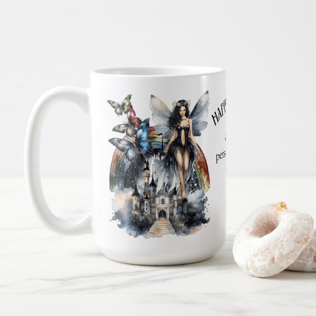 Fairytale collage custom coffee mug (With Donut)