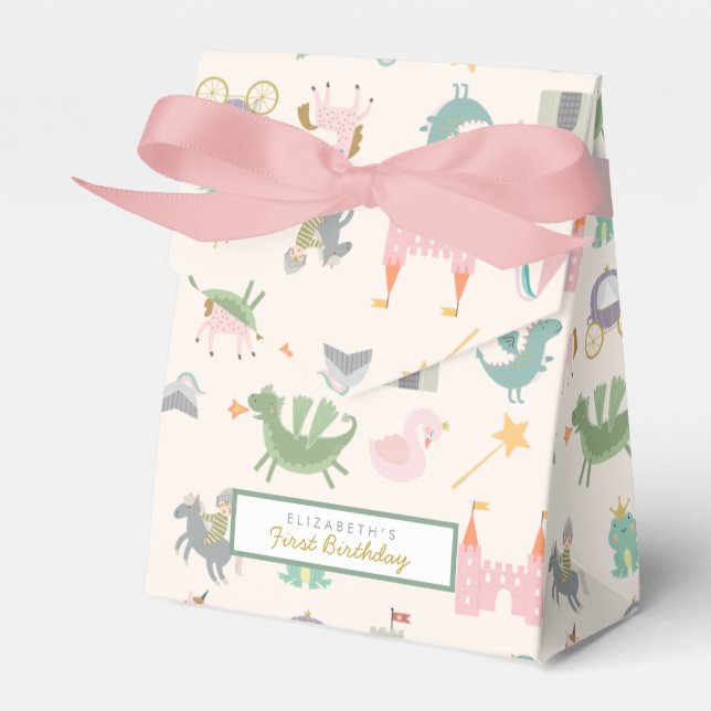 Fairytale Cute Dragon Favour Box (Front Side)