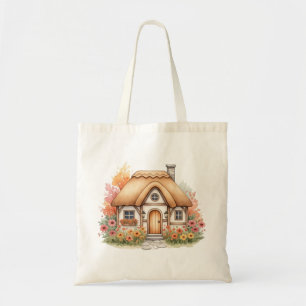 Fairytale Cute Little House Unique Wedding Favor Tote Bag