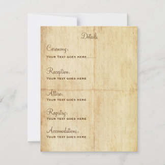 Fairytale Details Card Portriat - Brown Text