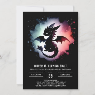 Fairytale Dragon Birthday Customisable Invitation