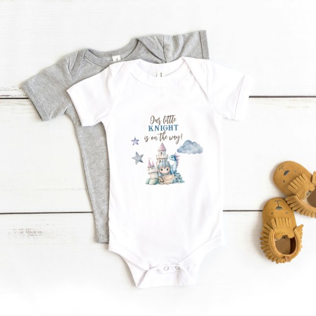 Fairytale Dreamy Dragon Blue Knight Baby Shower  Bodysuit (Creator Uploaded)