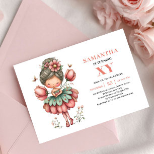 Fairytale Fairy Girl Birthday Blush Pink invites