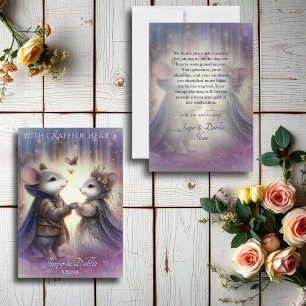 Fairytale Fantasy Whimsical Renaissance Wedding Thank You Card