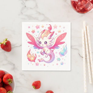 Fairytale Fiery Dragon Baby Shower Napkin