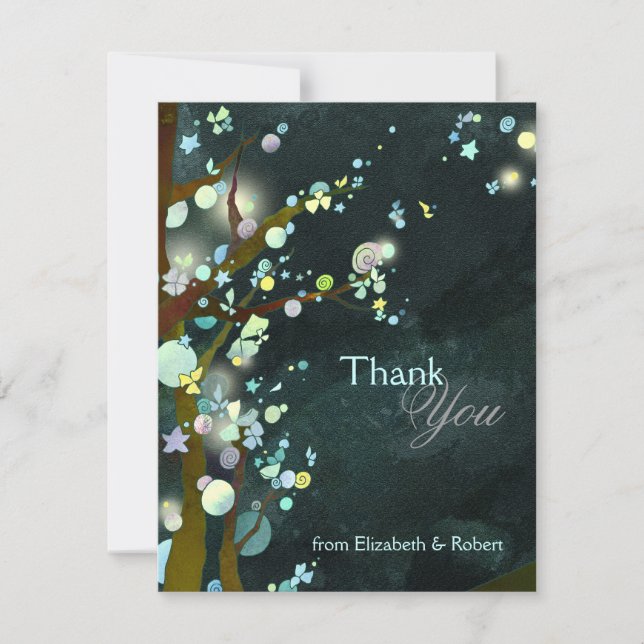 Fairytale Forest Wedding Thank Thank You Card (Front)