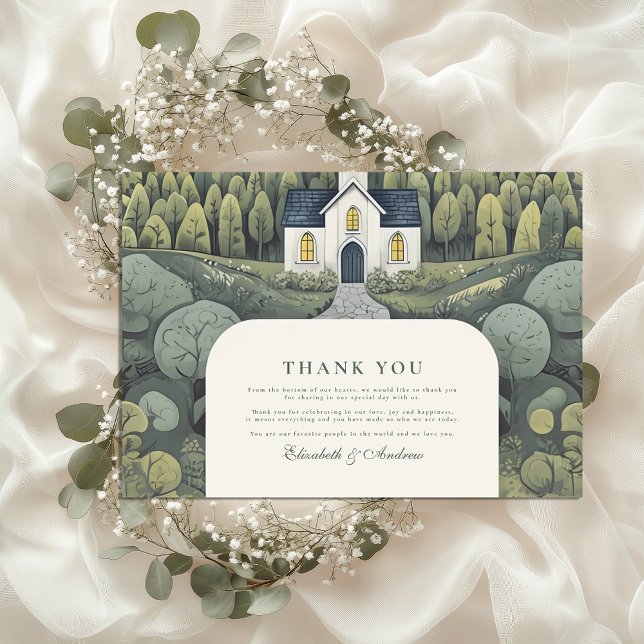 Fairytale Forest Wedding Thank You Card (Creator Uploaded)