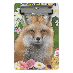 Fairytale Fox in Field of Flowers Mini Clipboard