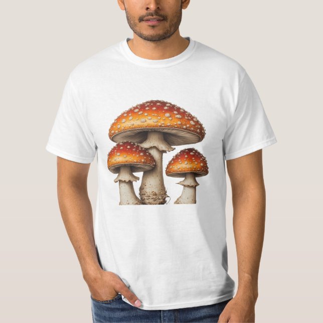 Fairytale Fungi: A Cluster of Red Toadstools T-Shirt (Front)