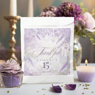 Fairytale Garden Border Lavender ID1030 Favour Bag